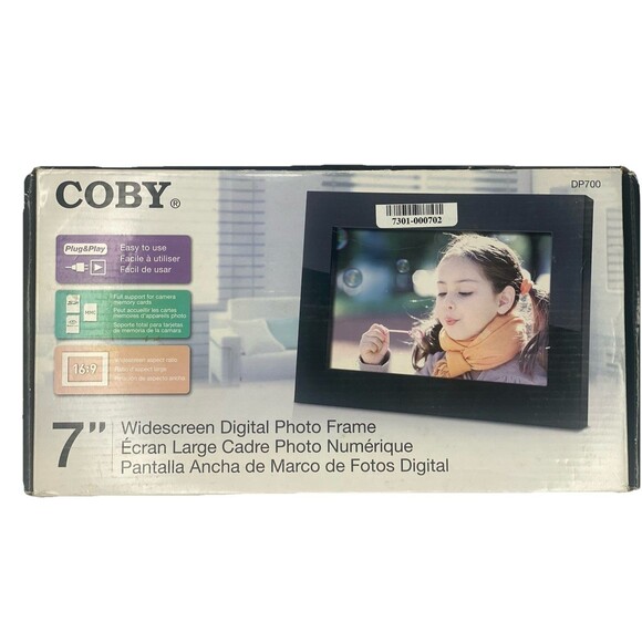 Coby Digital Picture Frame DP700 7" Widescreen - Picture 1 of 2